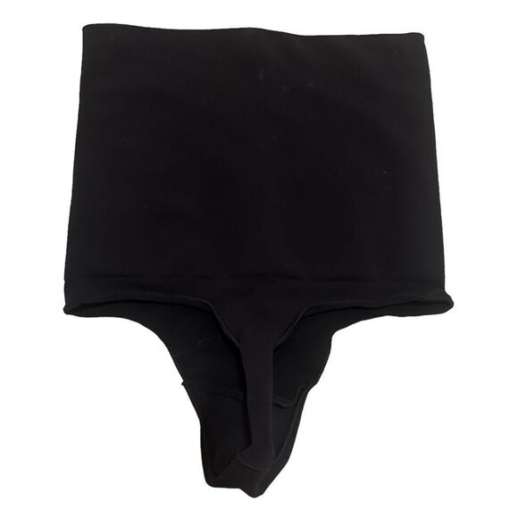 SKIMS High Waist Core Control Sculpt Thick Waistband Shaping Black Thong - Picture 7 of 10